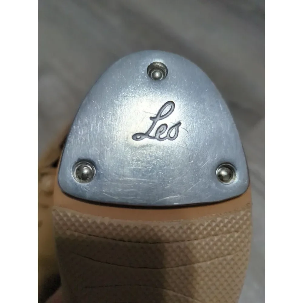 Leo Childs Oxford Tan Lace Up Jazz Tap Shoes‎ Size 12M